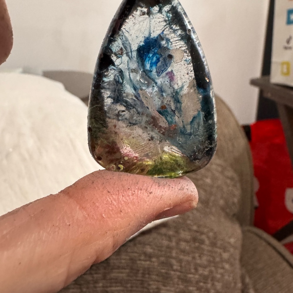 Multicolor Teardrop Glass Pendant